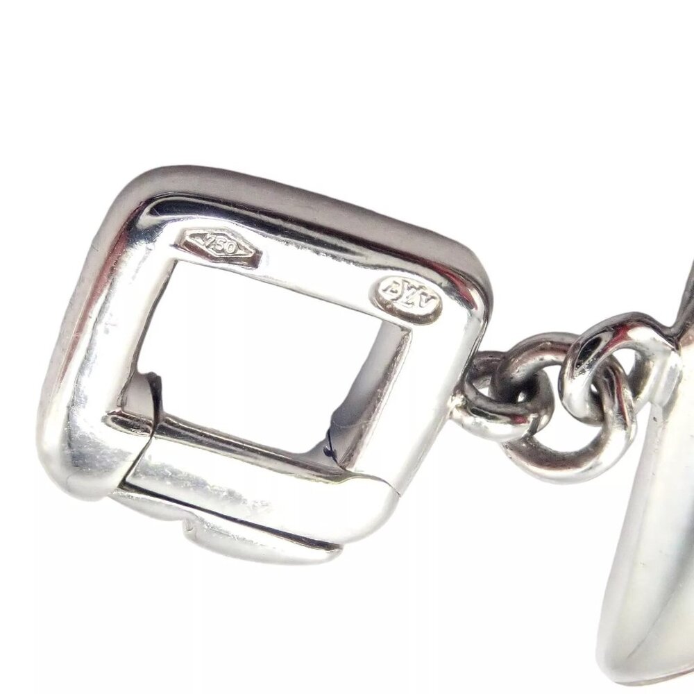 Rare! Louis Vuitton LV 18k White Gold Opening Envelope Letter Charm Pendant - Picture 5 of 8